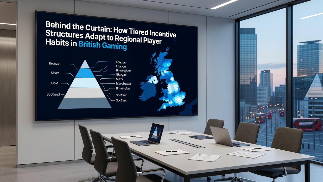 Map overlay illustrating how British gaming apps adjust tiered rewards based on regional habits in England, Scotland, and Wales