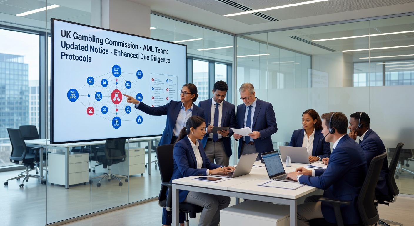 Casino floor with currency exchange counter amid slot machines and patrons, illustrating MSB operations under new UK regulations