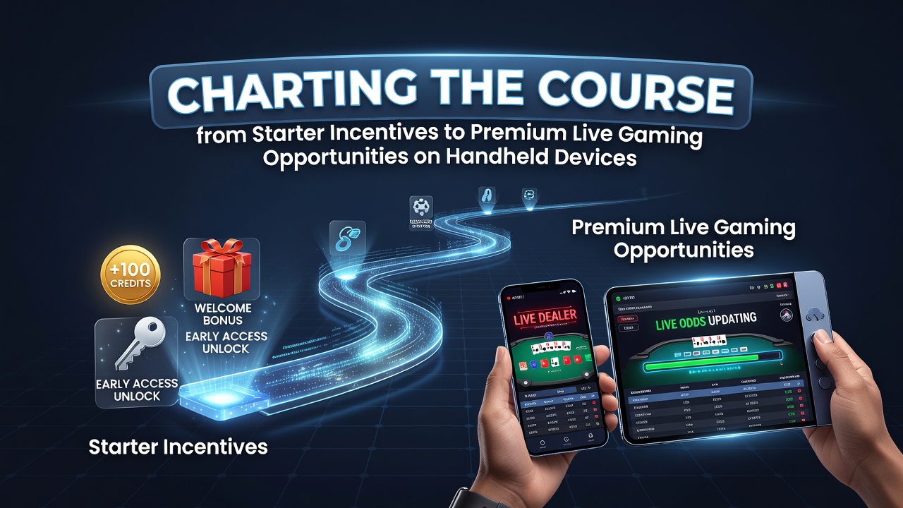 Smartphone displaying casino app interface with welcome bonus prompts and game lobby options