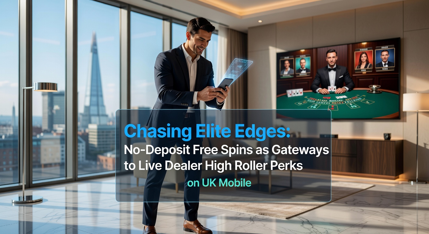 High-roller at a live dealer table on a UK mobile casino app, with VIP perks overlay including free spins history and loyalty badges