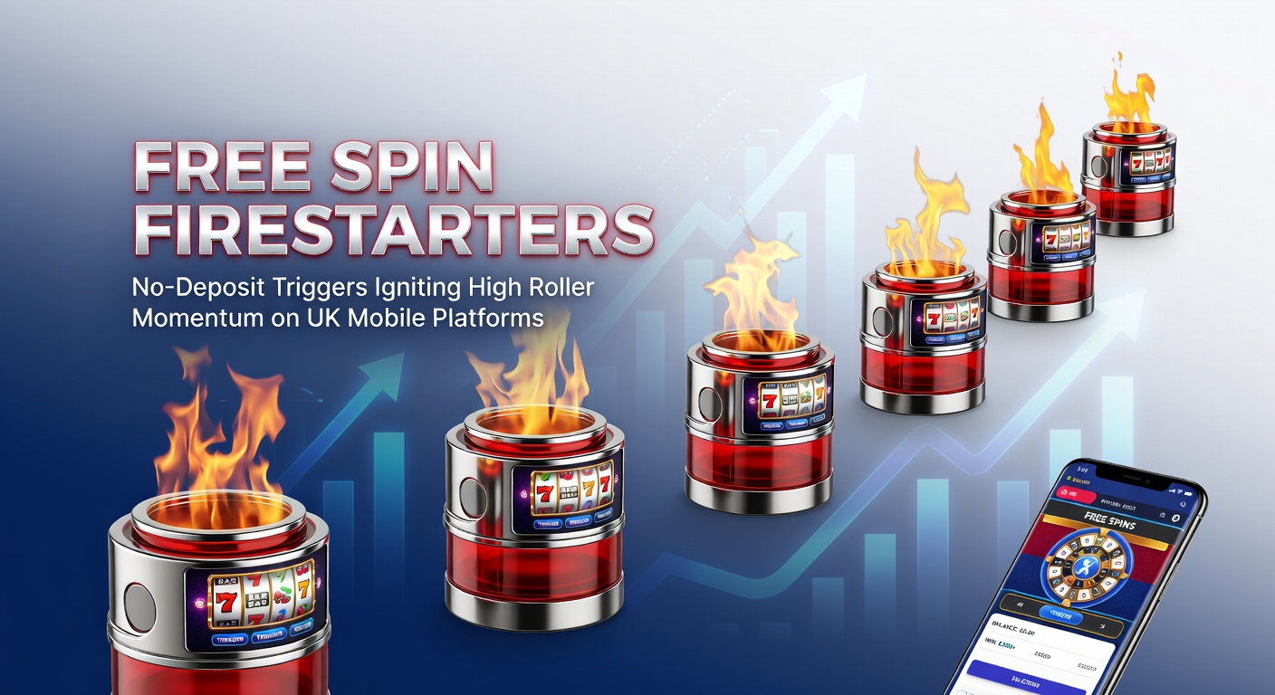 Vibrant mobile casino screen showing free spins activation and high roller progression on a UK platform