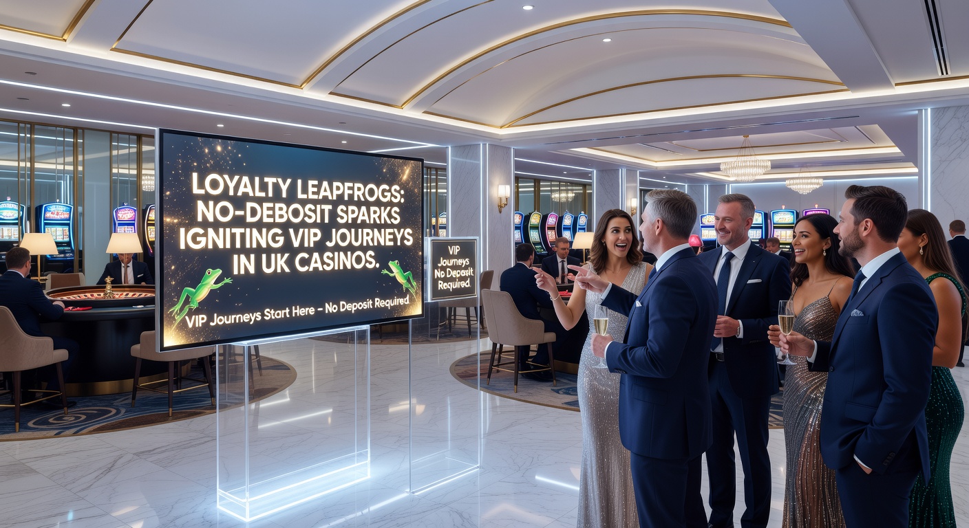 Dynamic infographic showing player progression from no-deposit bonus to VIP perks, featuring cascading loyalty points and exclusive rewards