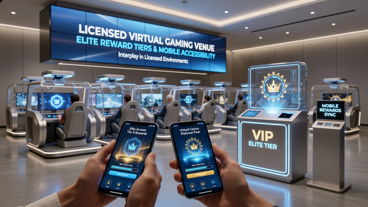 Mobile device displaying casino app interface with VIP reward indicators